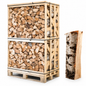 Birken-Brennholz 25 cm, kammergetrocknet & gespalten – Palette für Kamin & Ofen