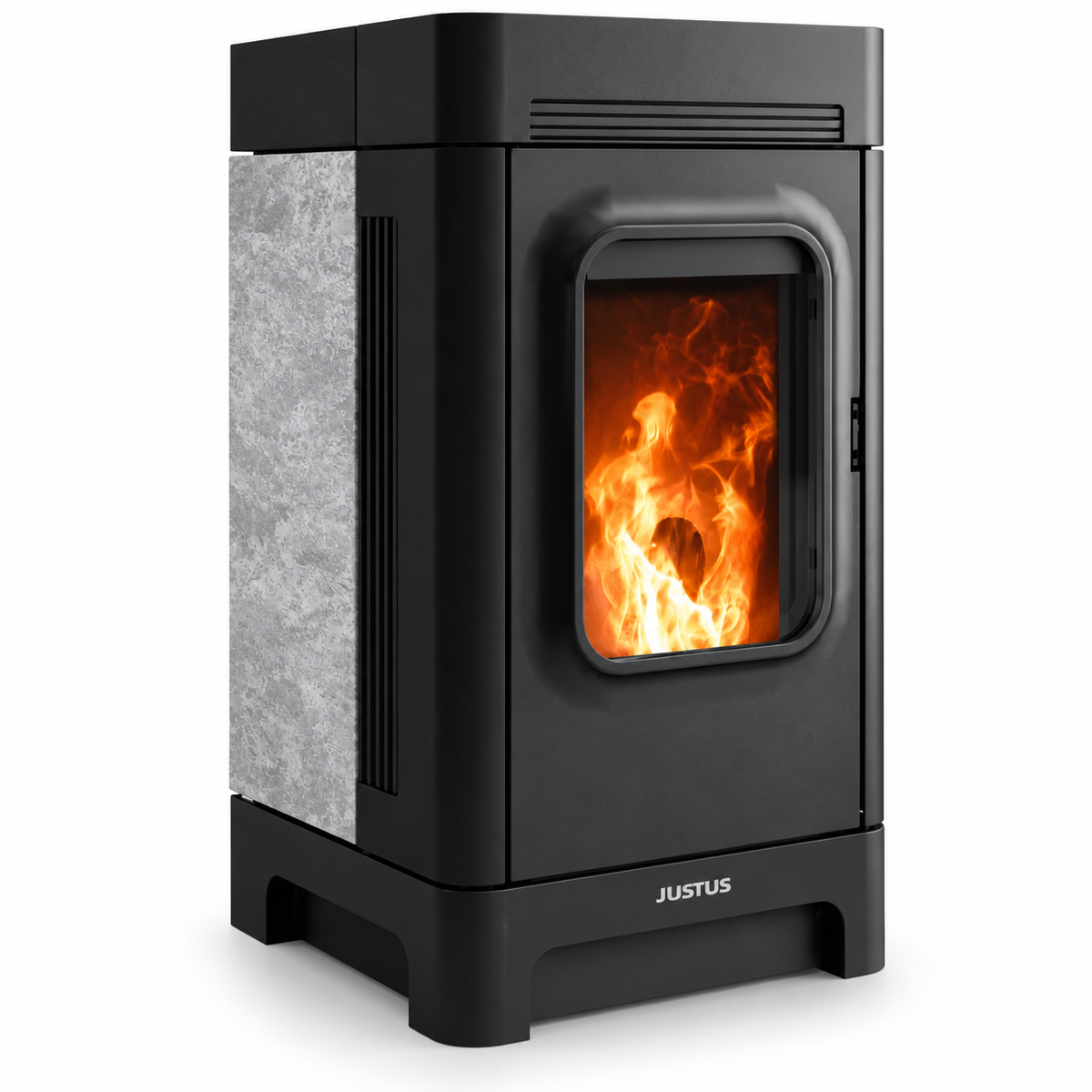 JUSTUS Canis Speckstein Pelletofen – 2,5–6,4 kW | 25 kg Pelletank | A+