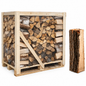 Eichen-Brennholz 25 cm, kammergetrocknet & gespalten – Halbe Palette für Kamin & Ofen
