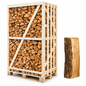 Erlen-Brennholz 25 cm, kammergetrocknet & gespalten – Palette für Kamin & Ofen