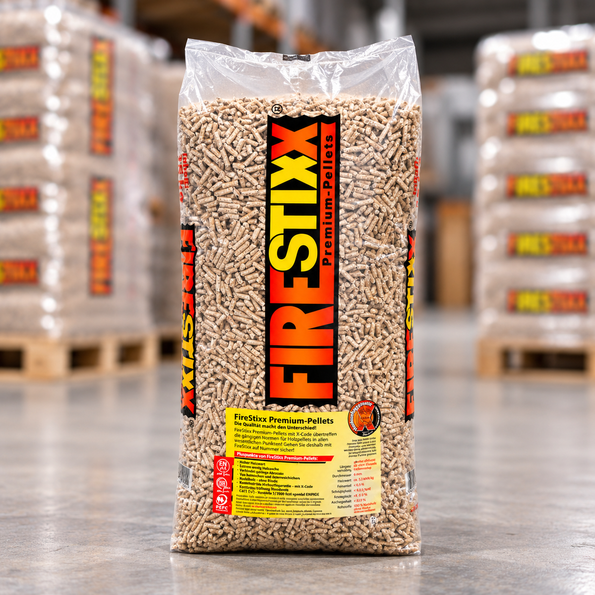 FireStixx® Premium Holzpellets – Hochwertige Pellets für Pelletöfen & Heizungen