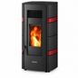 JUSTUS Sia Bordeauxrot – Pelletofen 6 kW, A+, smartCON