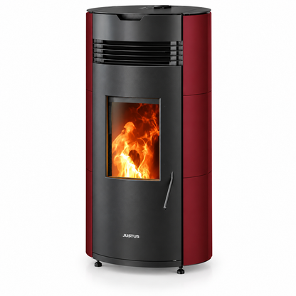 Norta Bordeauxrot – Pelletofen 8 kW, A+, WiFi, Keramik