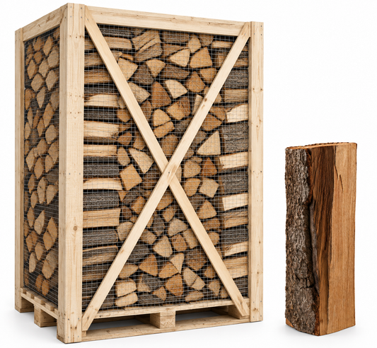 Hainbuchen-Brennholz 33 cm, kammergetrocknet & gespalten – Palette für Kamin & Ofen