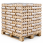 Runde Holzbriketts – 1.000 kg Palette | Brennstoff für Kamin & Ofen