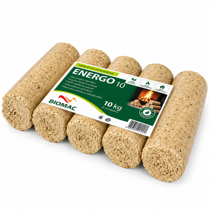 Runde Holzbriketts – 1.000 kg Palette | Brennstoff für Kamin & Ofen