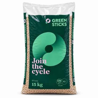 GREENSTICKS Holzpellets – 990 kg Sackware | Premium Pellets für Pelletöfen & Heizungen